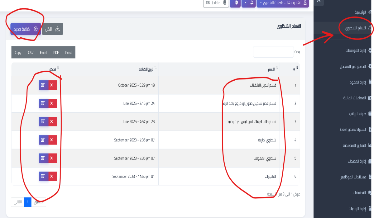 ادارة الشكاوي